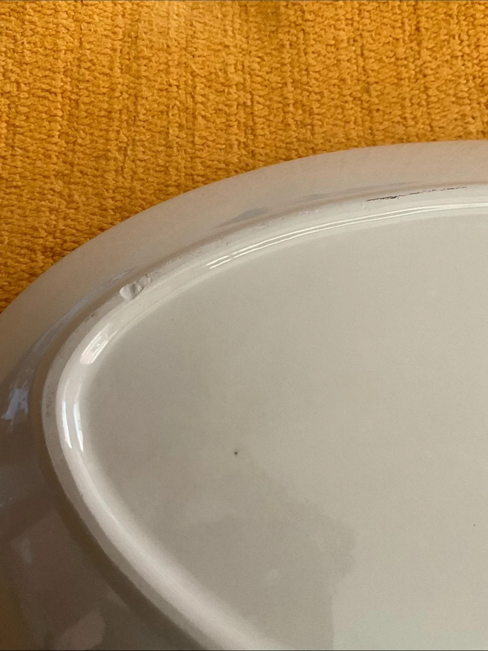 Hallmark White Christmas Tree & Snowflakes Embossed Oval Serving Platter